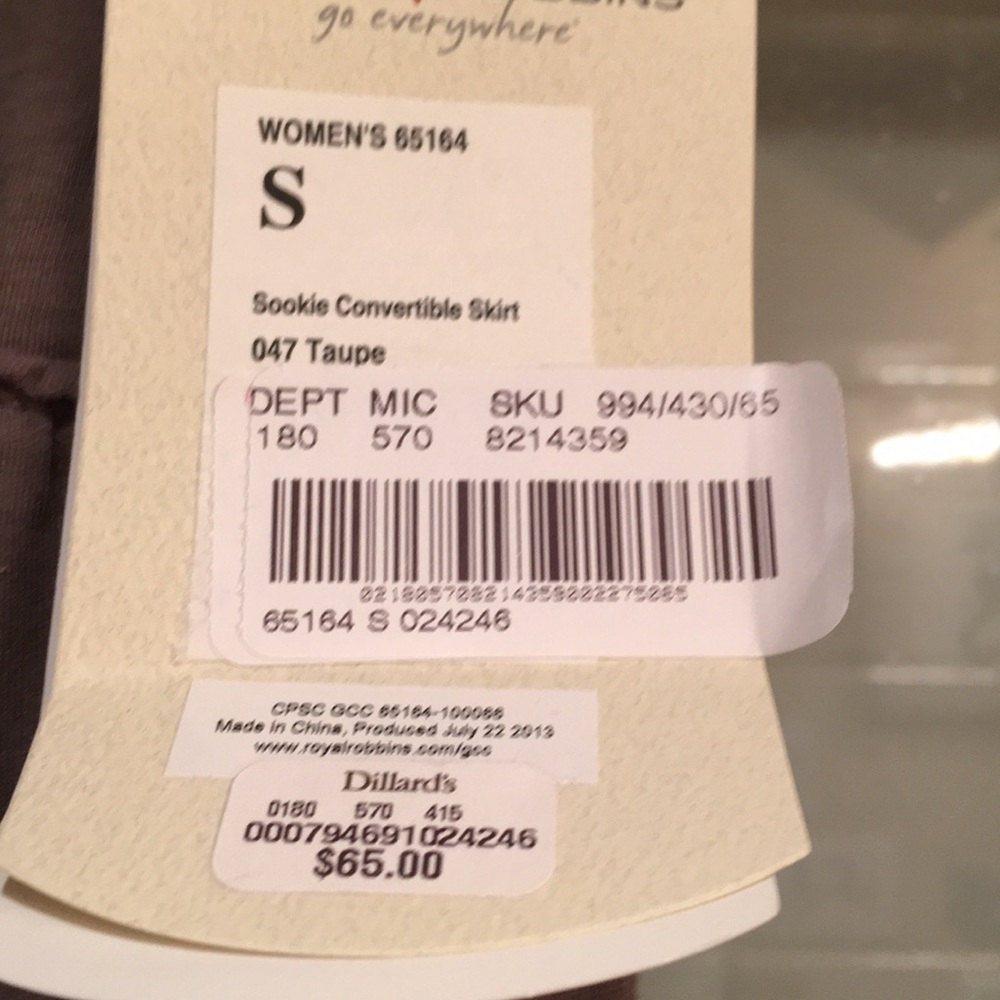 NWT Royal Robbins convertible skirt dress S brown - Picture 6 of 9